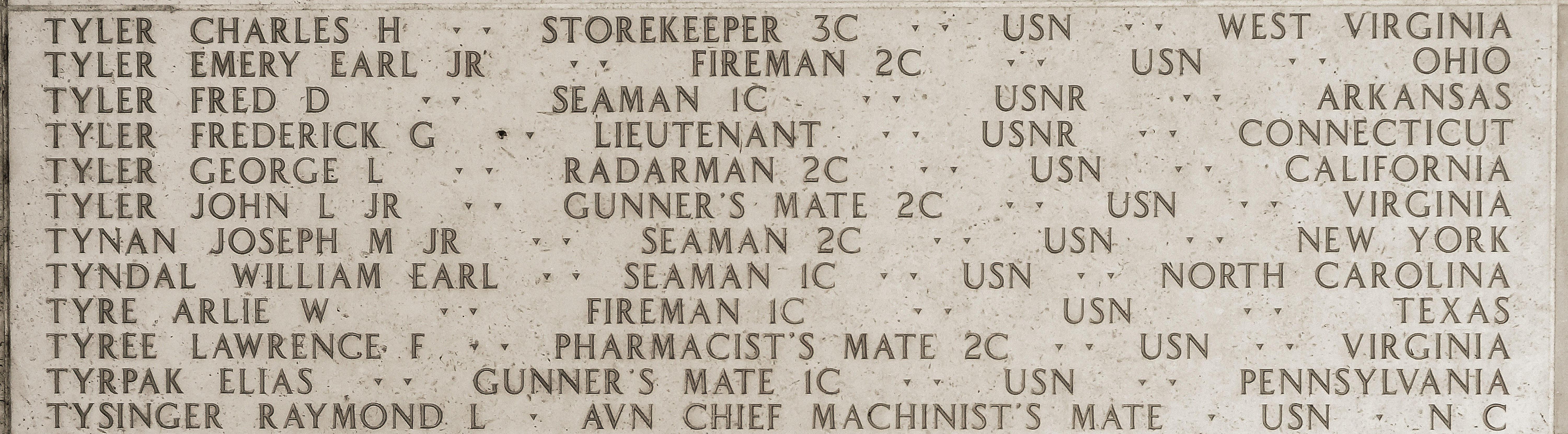 George L. Tyler, Radarman Second Class